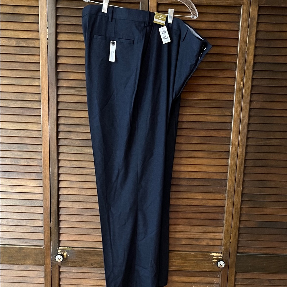 J.M. Haggar BIG & TALL Classic Men's Navy Dress Pants